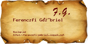 Ferenczfi Gábriel névjegykártya